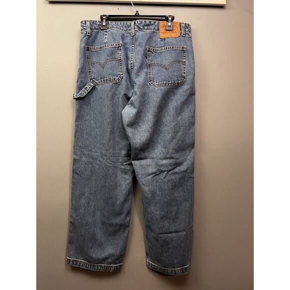 Vintage Levi's Jeans Women's 16 R Baggy Ankle Carpenter Denim Light Wash Skater - Picture 2 of 11